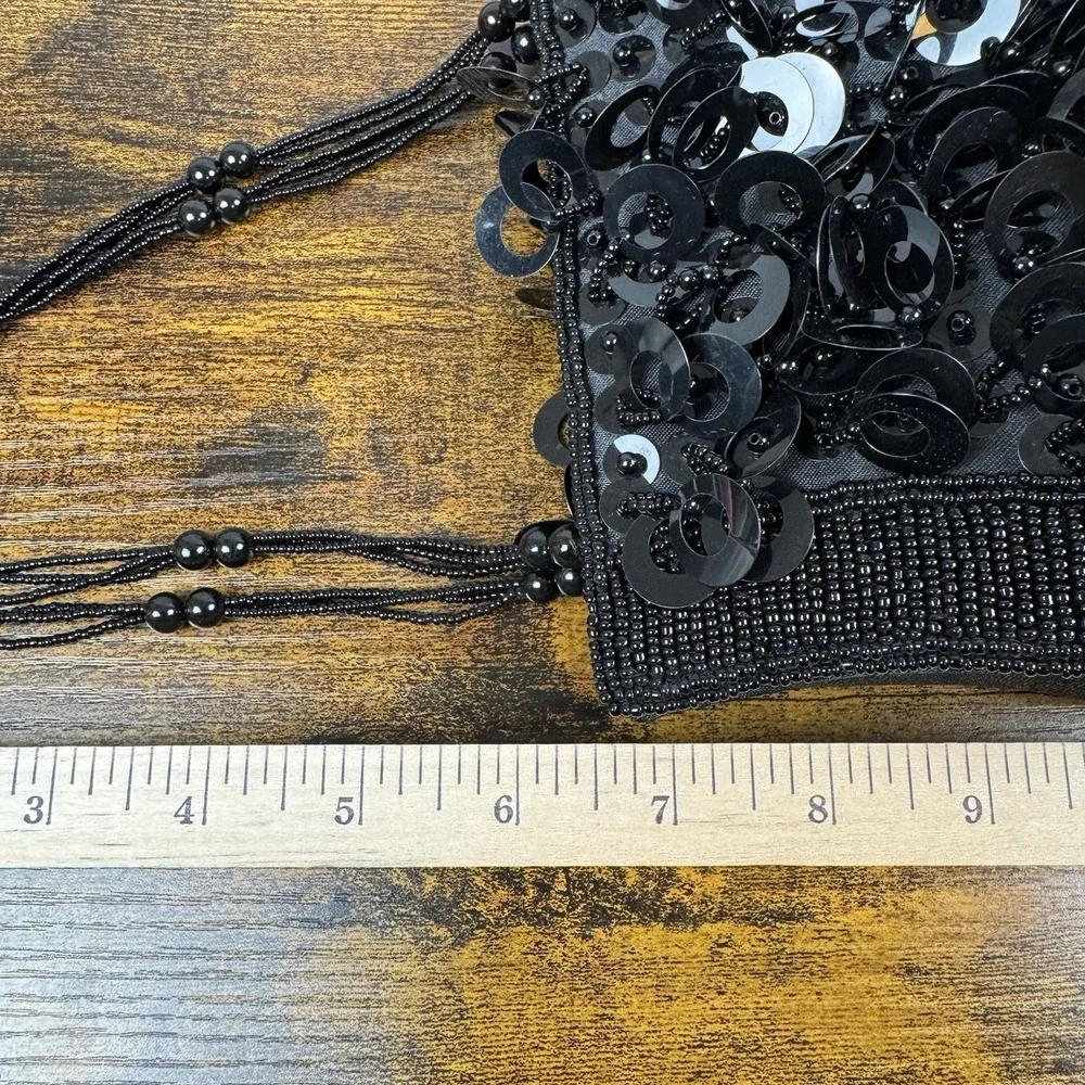 New York &‎ Co Sequin disc beaded evening bag